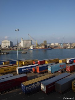 Dublin ferry port lorrys