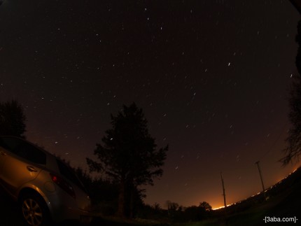 Stars from cottage, Ireland