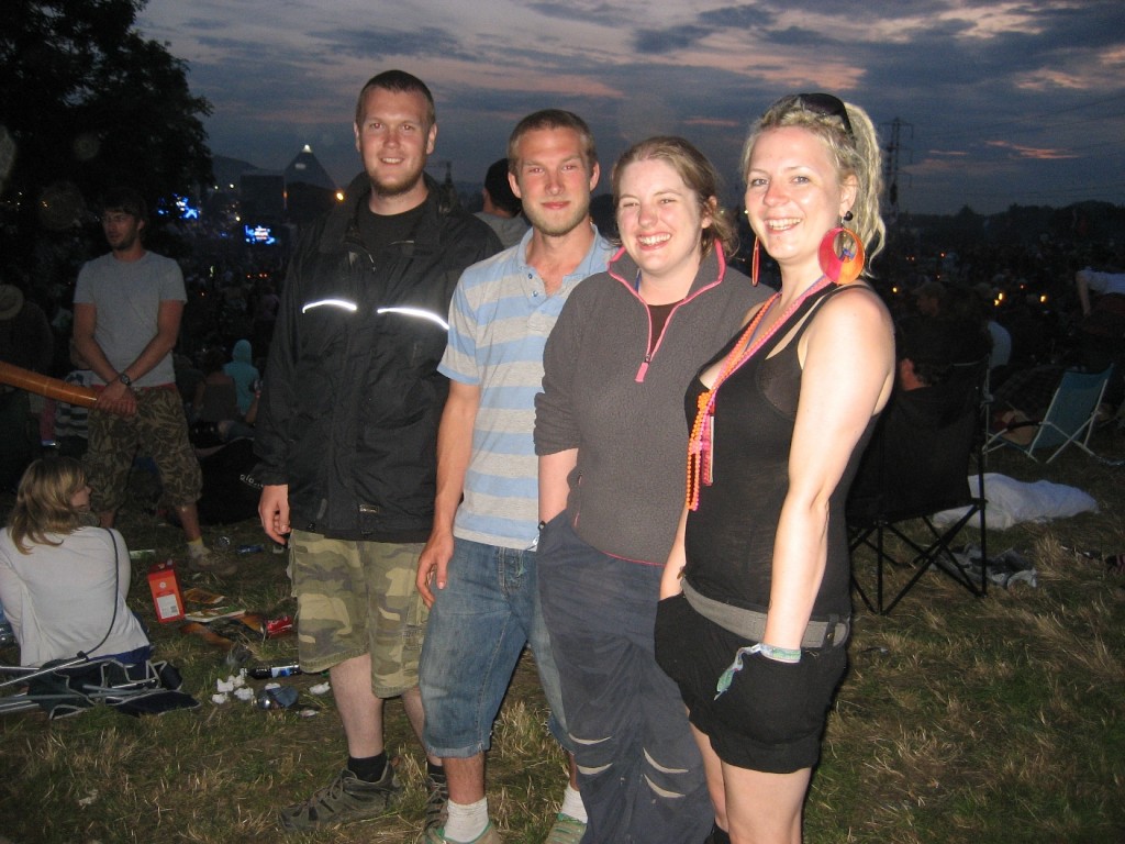 Me, Andy, Carol & Sarah - Just before Blur on Sunday