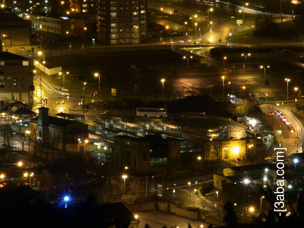 Halifax bus station at night
