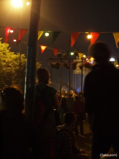 Carol watching Gorillaz, Glastonbury 2010