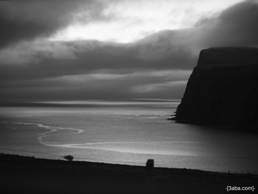 Cliff and Sea across from Puffin Cottage, Isle of Skye