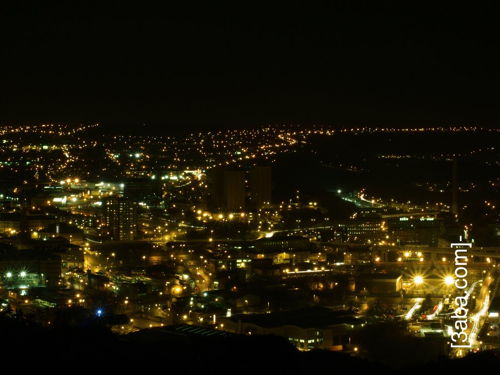 Halifax, West Yorkshire, UK at night