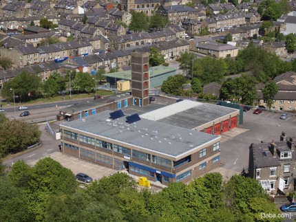 Halifax Fire station from Wainhouse Tower