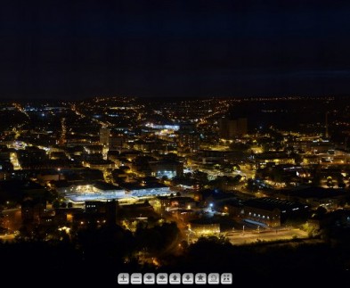 Halifax, West Yorkshire - Night time zoom panoramic