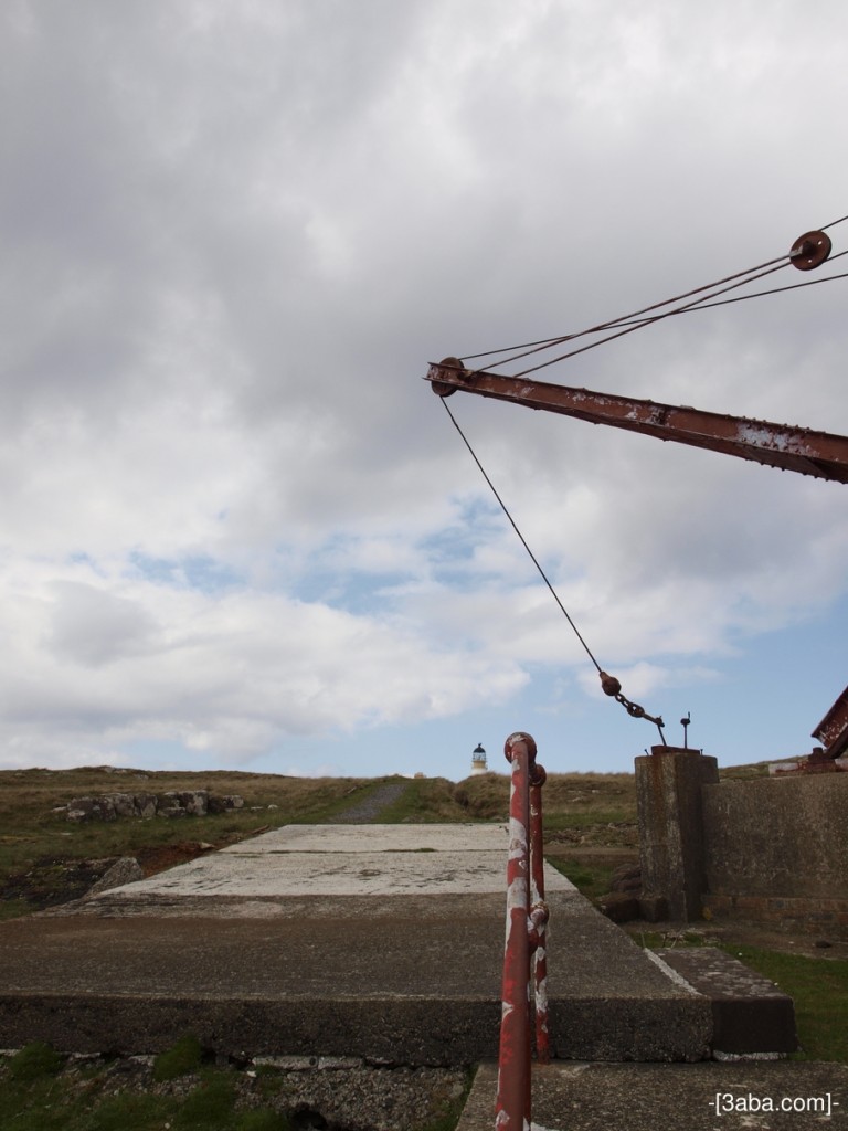 Crane and Lighthouse - Neist point, Isle of Skye
