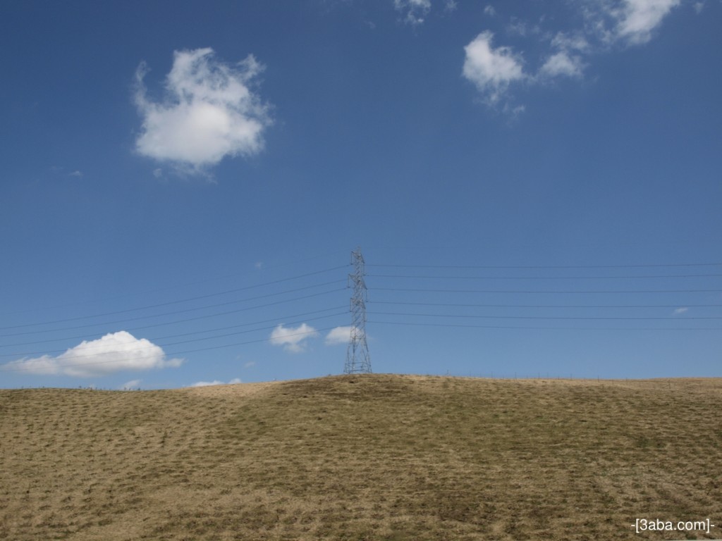 Pylon, no trees! - on the way back down the M74?